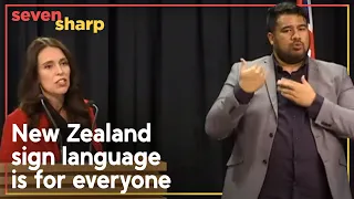 What’s it like interpreting Jacinda Ardern’s weekly press conference in sign language? | Seven Sharp