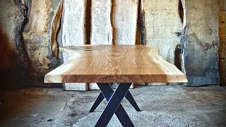 Table From a Slab Of Ash - Woodworking