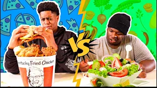 ME AND MALIK SWITCHED DIETS FOR 24HOURS!!
