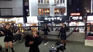 WOW, Z-GIRLS. ENJOYING BUSKING WITH SO BEAUTIFUL VOICE & PASSION. HONGDAE BUSKING.