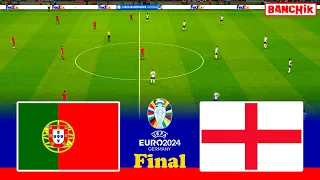 PORTUGAL vs ENGLAND - UEFA Euro 2024 Final | Full Match All Goals | PES Gameplay PC