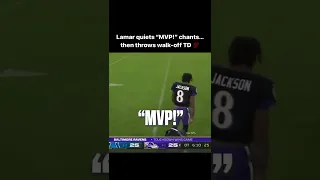 Watch Lamar Jackson respond to the crowd chanting 'MVP'😎#shorts