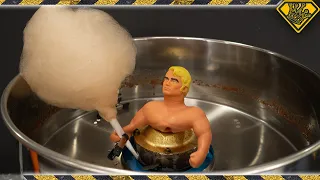 Putting Stretch Armstrong Into a Cotton Candy Machine