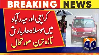 Weather updates | Karachi and Hyderabad Heavy Rainfall | Geo News