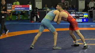 Первый круг ГРБ 55 кг М.Новри (США) - А.Семенчук (Украина)