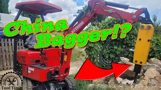 Bester China Mini Bagger mit Hydraulikhammer?! Auf was müsst ihr achten, funktioniert das Ganze