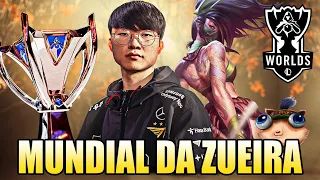 o DIA que o FAKER RECUPEROU seu TRONO - MUNDIAL DA ZUEIRA | Worlds 2023 | T1 vs Weibo | FINAL