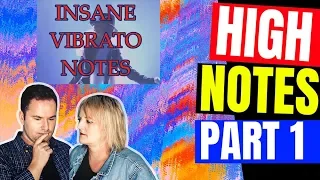 Famous Singers High Notes with INSANE VIBRATO - Part 1 - Vocal Coach Reaction