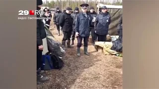 На станции Шиес полиция требует убрать еще один пост противников мусорного полигона