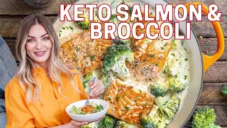 Keto Pan Seared Salmon and Broccoli | Blondelish