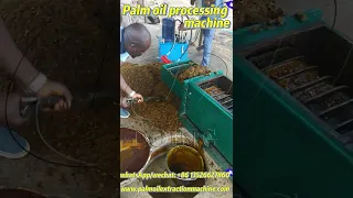 Palm oil processing machine running video