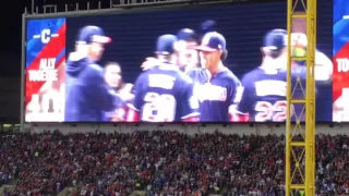 Indians player introductions at World Series Game 1