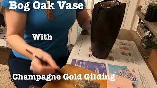 Woodturning a Bog Oak Vase