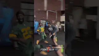 Dez Bryant JAMS UP Terence Crawford finger and runs him up at gym!