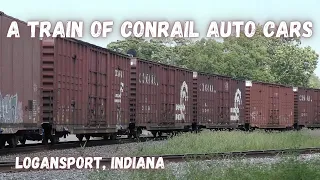 Super long trains with lots of Conrail box cars