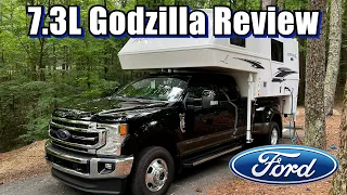 Ford F350 7.3L 4,000 Mile Review / MPG's /CAT Scale with Camper