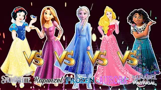 All Princesses 👸 Snow White Vs Rapunzel Vs Frozen Of Elsa Vs Aurora Vs Mirabel Madrigal Vs Angela 2