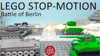 LEGO Stop Motion Battle of Berlin Tanks Battle