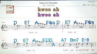 Love is in your eyes/Gerard Joling💋노래방, 가라오케, 코드 큰 악보,반주,가사💖Karaoke, Sheet Music, Chord, MR