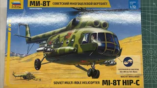 Zvezda Soviet multi-role Helicopter Mi-8T Hip-C 1/72 Scale Model Helicopter