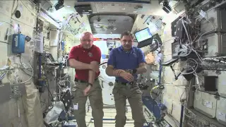 One-Year Space Station Crew Members Discuss Life in Space with the Media