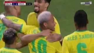 brazil vs south korea 5-1 all goals today - neymar two goals today