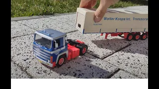 Scania LBT 141 WALTER KOOPS 1:43 SCALE TRUCK MODEL WITH TRAILER IXO unboxing