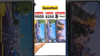 Snapdragon 8+Gen1 vs Dimensity 9000 vs Dimensity 8200 Speedtest🔥🔥🔥