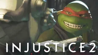 Injustice 2 - TMNT - Michelangelo VS Customized  Harley Quinn - Full Gameplay - Super moves