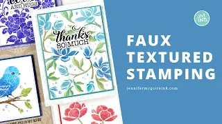 EASY Must-Try Faux Fabric Stamping & Stenciling!