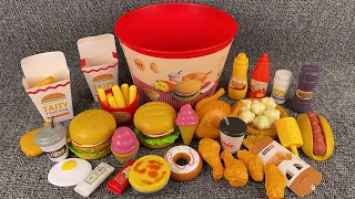 8 Minutes of Satisfaction Unboxing Mini Simulated Burger Fried Chicken Toy Set ASMR | Toy Review