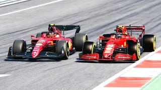 Ferrari F1 2022 F1-75 vs Ferrari F1 2021 at Spa Francorchamps