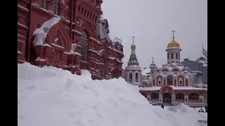 Рекордный снегопад в Москве на экране метеолокатора. 12-14 февраля - двое суток за две минуты