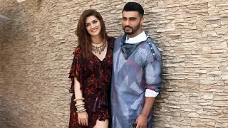 Arjun Kapoor, Kriti Sanon And Ashutosh Gowarikar Spotted Promoting Their Film Panipat At Sun & Sand