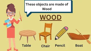 Materials- Science for kids || English vocabulary || English words || Materials song ||Metal