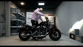 Выхлоп DC&CS с регулировкой громкости на Harley Davidson Sportster