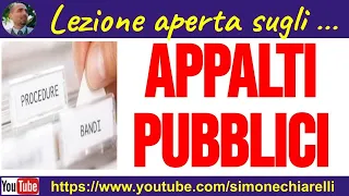 Appalti e contratti nella Pubblica Amministrazione - LEZIONE APERTA