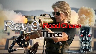 Rev-9 Encounters Sara Connor | Road chase | Sara Connor Vs Rev-9 | Terminator Dark fate