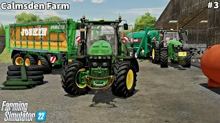 Fertilizing Grass Field With Slurry & Silage From Grass│Calmsden│FS 22│Timelapse#3