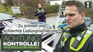 74 km/h bei erlaubten 60 sind erst der Anfang! 😮 LADUNGSSICHERUNG?! | Achtung Kontrolle | Kabel Eins