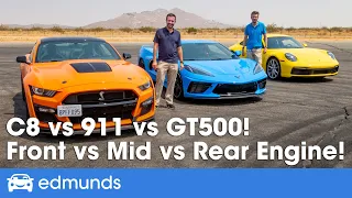 Porsche 911 vs. Shelby GT500 vs. Chevy Corvette ― Sports Car Comparison ― Price, Performance & More
