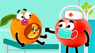 OMG! Fruits Went To A Hospital! Funny Struggles Of Tricky Guys - 24/7 DOODLES