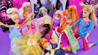 Barbie and shopping at the clothing store - fairy tale with Barbie doll