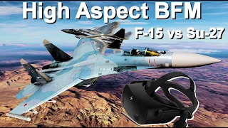 F-15C vs Su-27 High Aspect BFM - DCS World - Virtual Reality