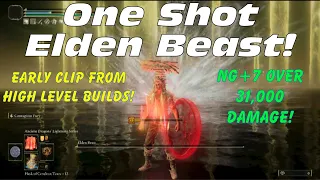 ONE SHOT Elden Beast in 4k! 31,000 Damage! ⚡️ (Elden Ring Patch 1.09.1)