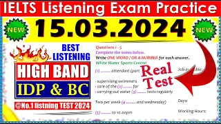 IELTS LISTENING PRACTICE TEST 2024 WITH ANSWERS | 15.03.2024