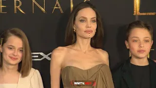 Angelina Jolie and her Entire Family arrive at Marvel Studios' 'Eternals' Film premiere in LA