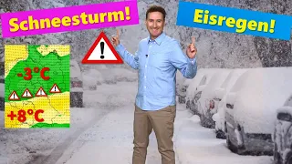 Warnung vor Extremwetter: Schneesturm und Eisregen-Chaos ab Montag: Deutschland im Winterwahnsinn!