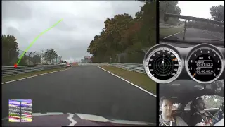 BMW M4 Chasing GT3 RS3 und dreht sich fast almost Crash Nordschleife