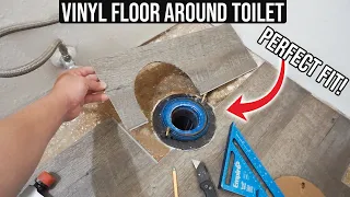 How To Install Vinyl Plank Flooring Around Bathroom Toilet Bowl Flange Perfectly! Tips And Tricks!